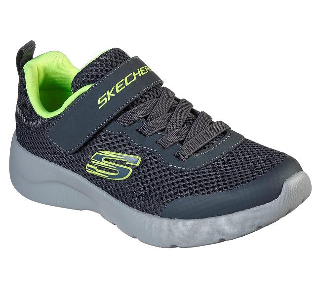 Zapatillas Skechers Con Velcro Niños - Dynamight 2.0 Gris XCNHR5740